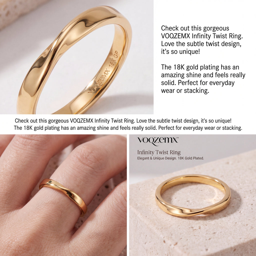 𝒗𝒐𝒒𝒛𝒆𝒎𝒙™ Infinity Twist Ring