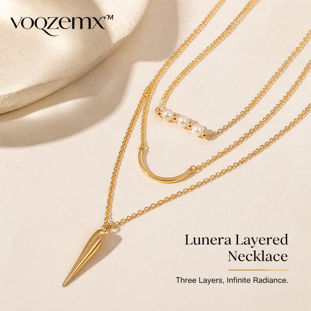 𝒗𝒐𝒒𝒛𝒆𝒎𝒙™ Lunera Layered Necklace