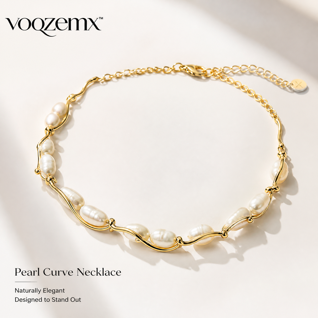 𝒗𝒐𝒒𝒛𝒆𝒎𝒙™ Pearl Curve Necklace