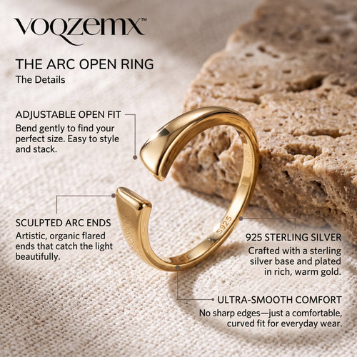 𝒗𝒐𝒒𝒛𝒆𝒎𝒙™ Arc Open Ring