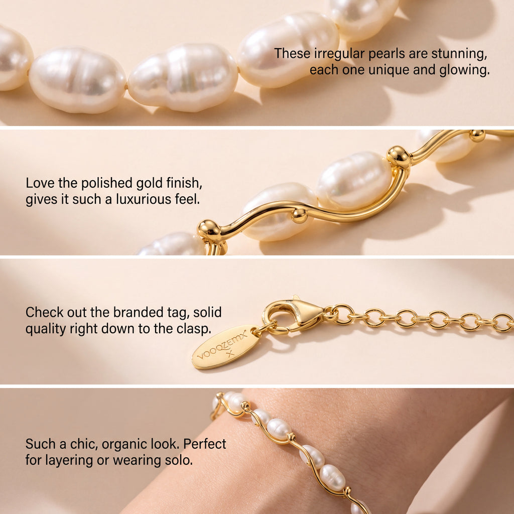 𝒗𝒐𝒒𝒛𝒆𝒎𝒙™ Pearl Curve Necklace