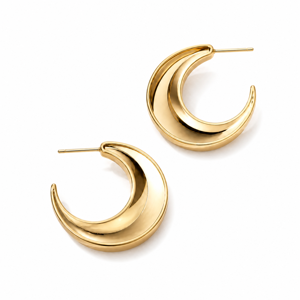 𝒗𝒐𝒒𝒛𝒆𝒎𝒙™ Lunar Arc Hoop Earrings