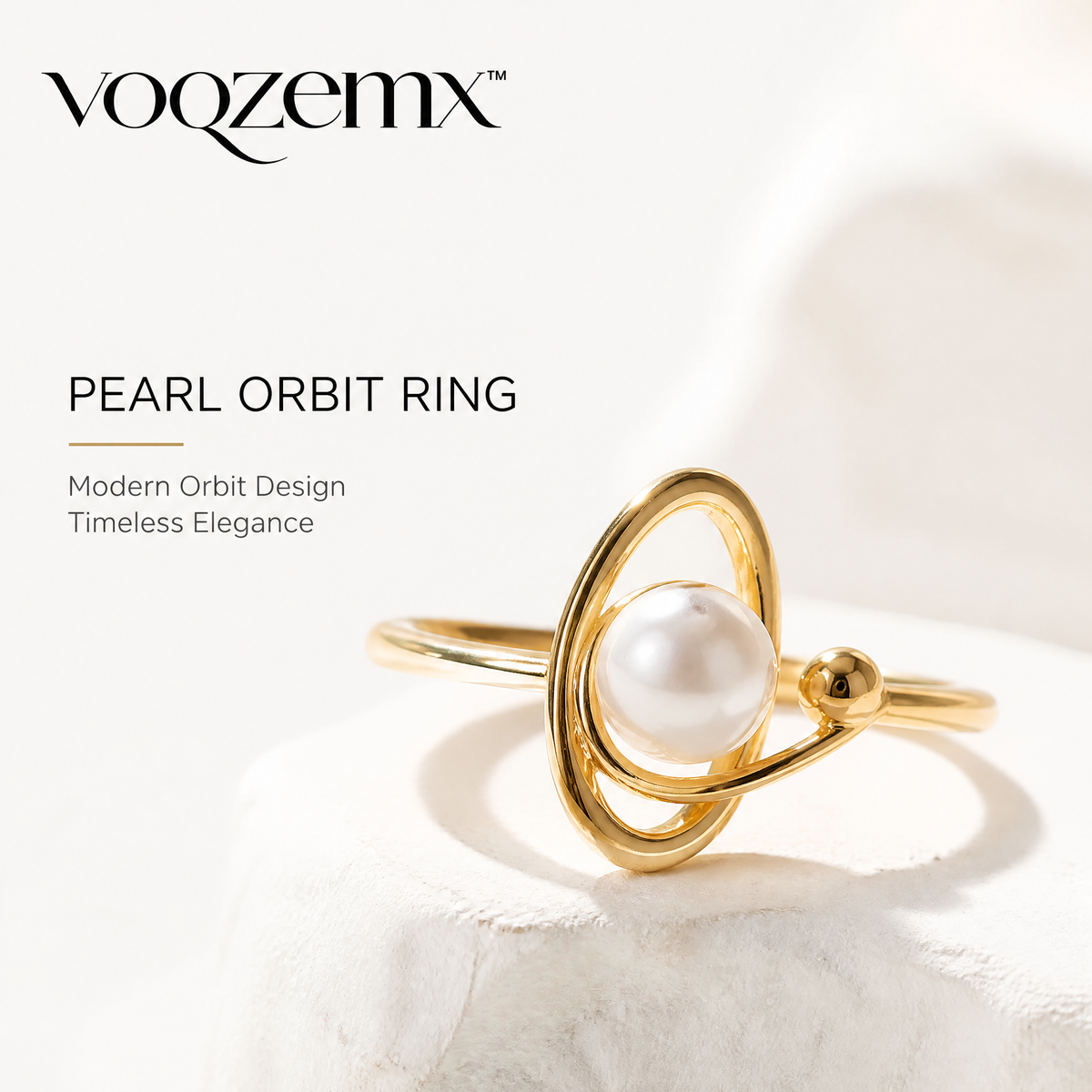 𝒗𝒐𝒒𝒛𝒆𝒎𝒙™ Pearl Orbit Ring