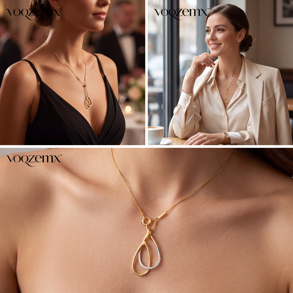𝒗𝒐𝒒𝒛𝒆𝒎𝒙™ Geometric Flow Necklace