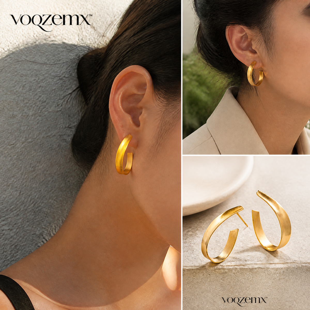 𝒗𝒐𝒒𝒛𝒆𝒎𝒙™ Arc Loop Earrings