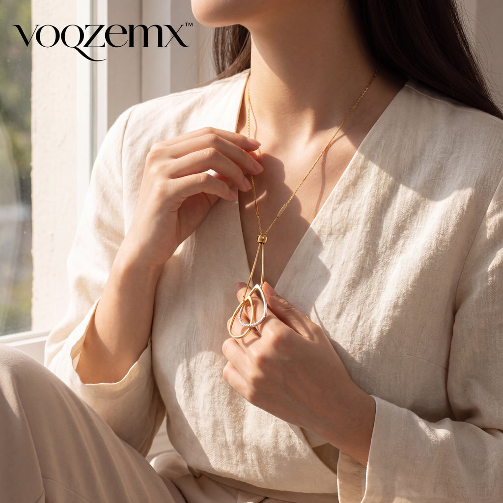 𝒗𝒐𝒒𝒛𝒆𝒎𝒙™ Geometric Flow Necklace