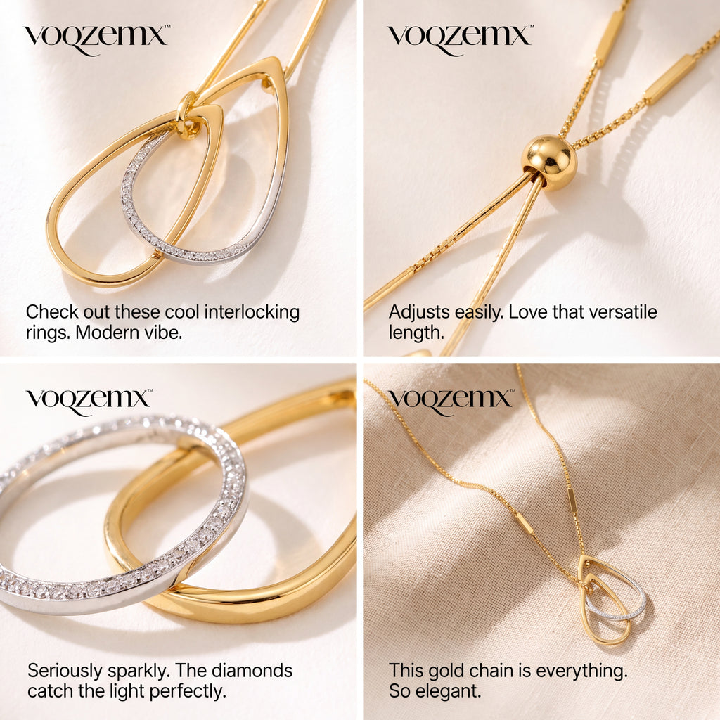 𝒗𝒐𝒒𝒛𝒆𝒎𝒙™ Geometric Flow Necklace