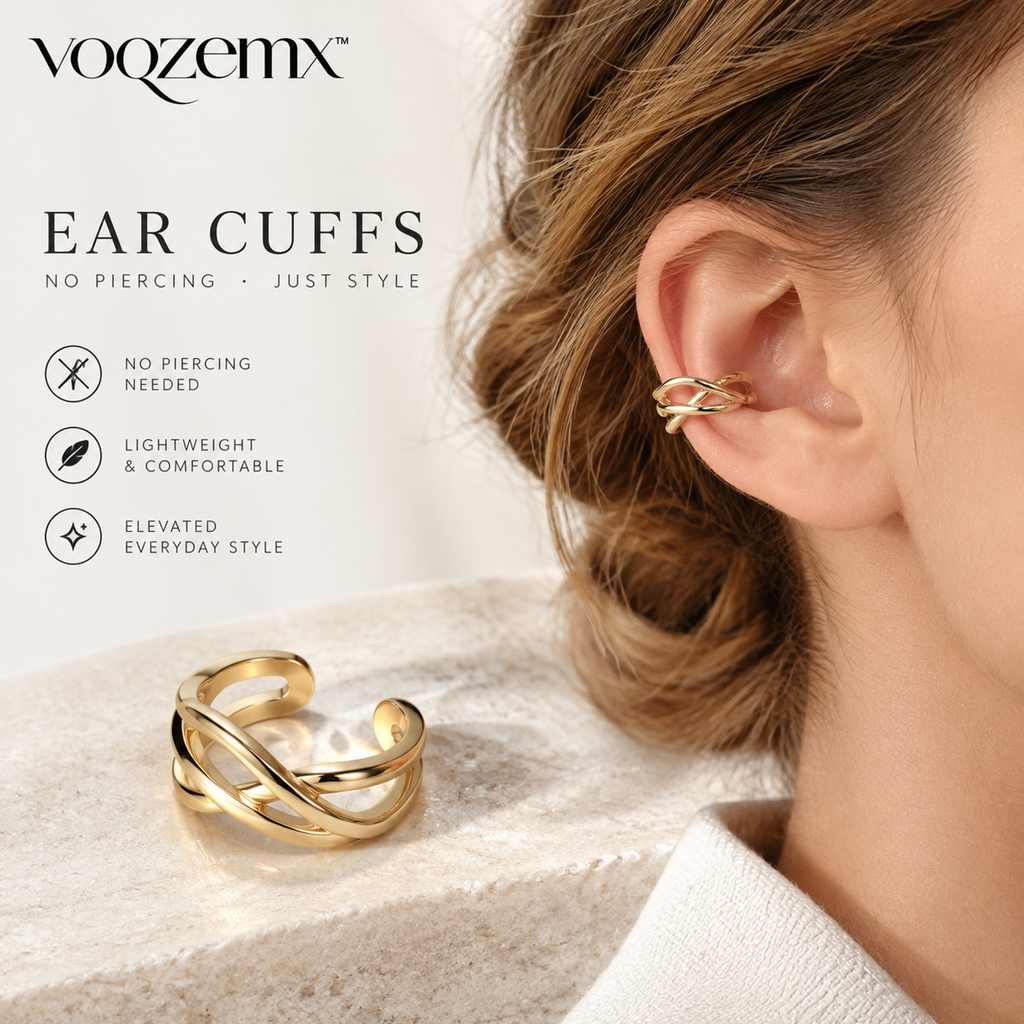𝒗𝒐𝒒𝒛𝒆𝒎𝒙™ Interwoven Ear Cuff