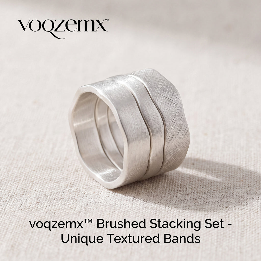 𝒗𝒐𝒒𝒛𝒆𝒎𝒙™ Sculptural Silver Band Ring