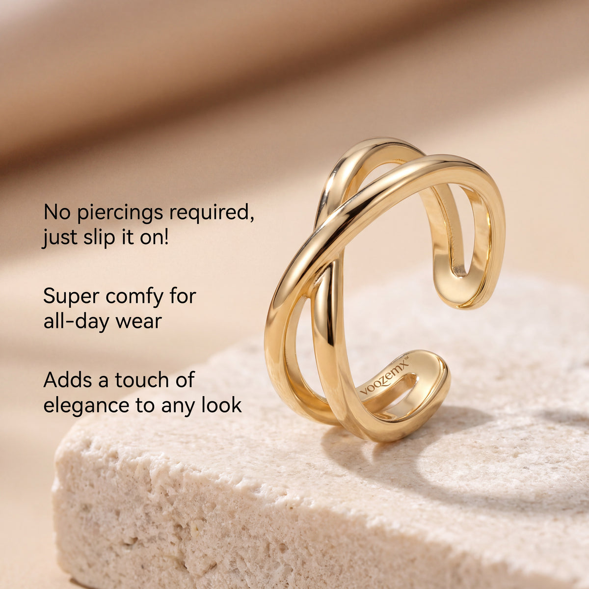 𝒗𝒐𝒒𝒛𝒆𝒎𝒙™ Interwoven Ear Cuff